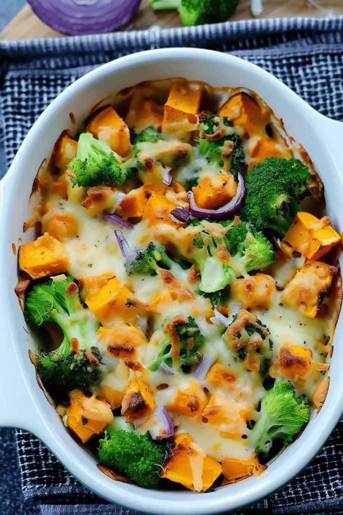 Brokkoliauflauf mit Süßkartoffeln – Kinderrezept