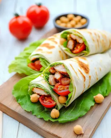 CARB SALATWRAPS MIT PUTE UND TOMATEN