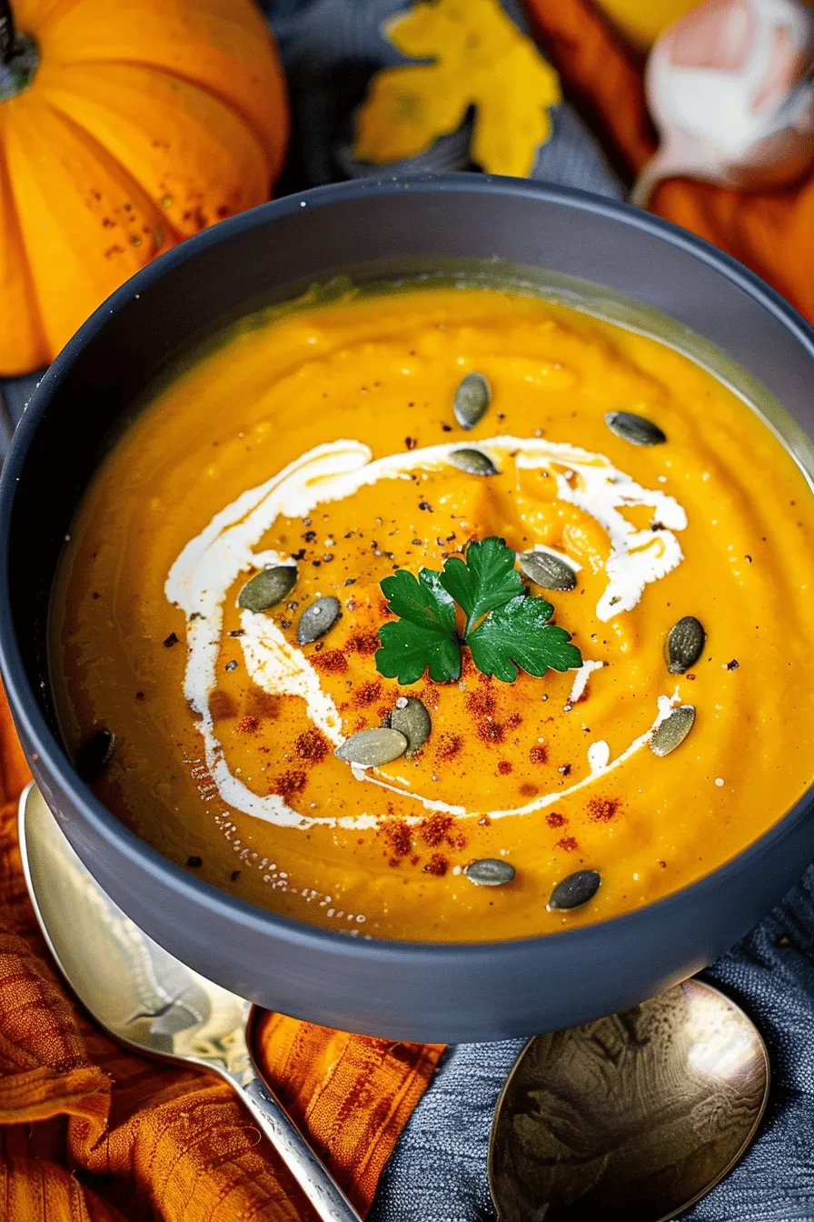 Einfache Kürbissuppe mit Curry