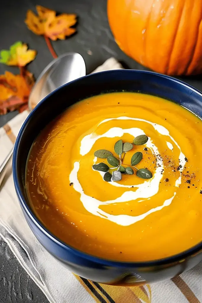 Einfache Kürbissuppe mit Curry