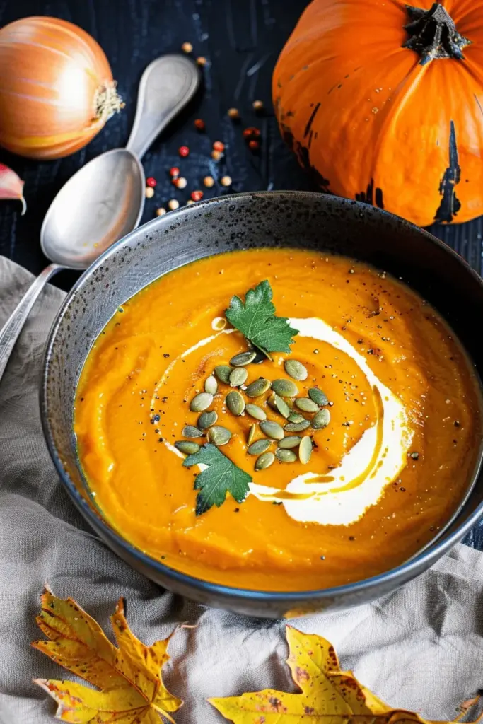 Einfache Kürbissuppe mit Curry