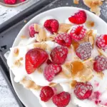 Frozen Joghurt Stücke mit Beeren