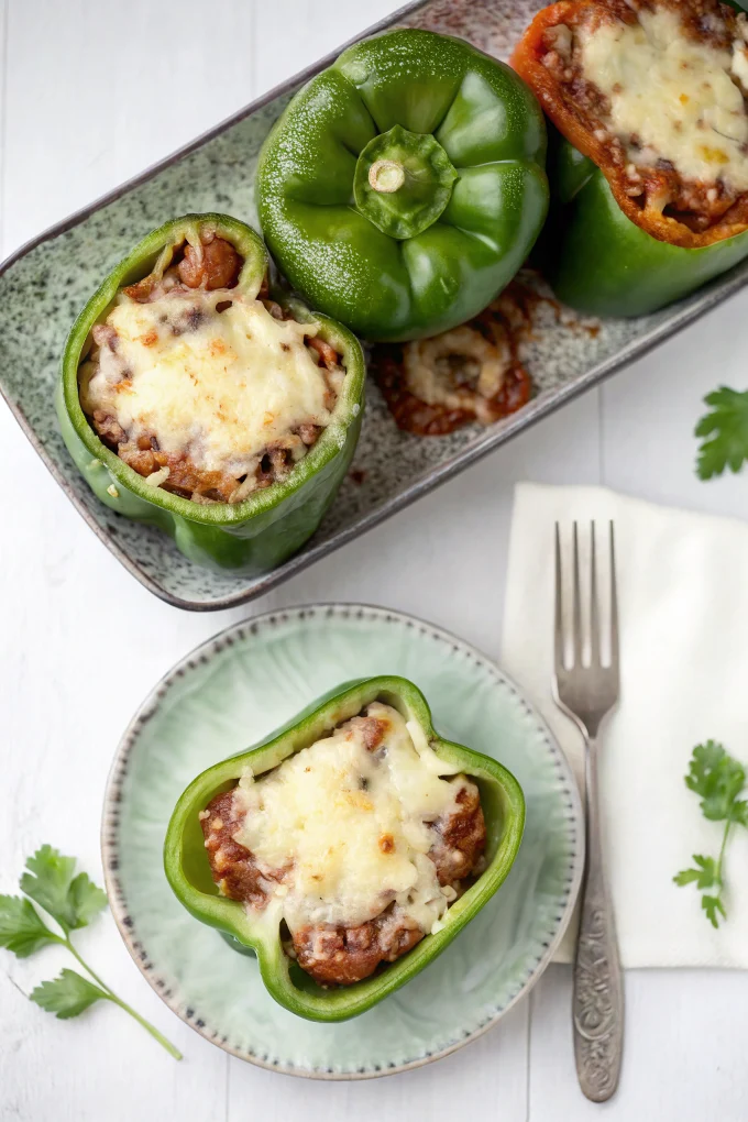 Gefüllte Lasagne-Paprika Low Carb