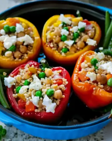Gefüllte Paprika mit Couscous und Feta1
