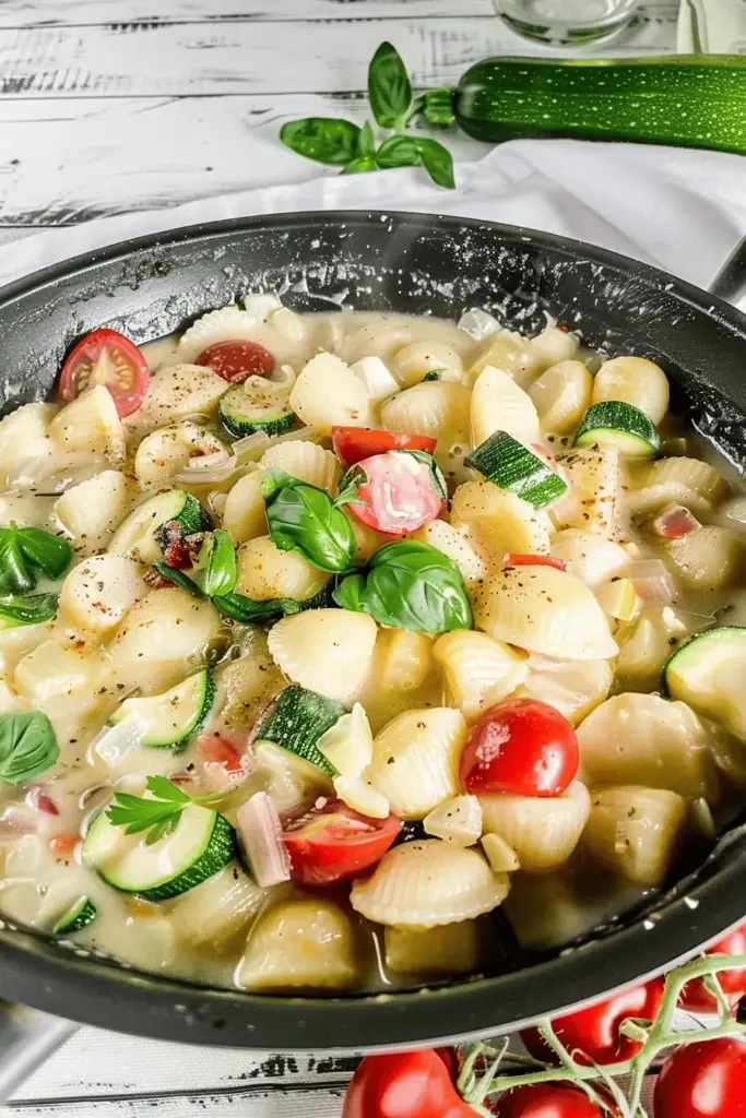 Gnocchi-Gemüse-Pfanne mit Tomaten und Zucchini