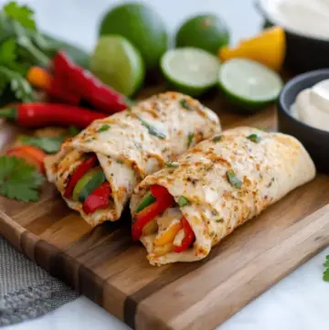 Hähnchen Fajita Röllchen Low Carb