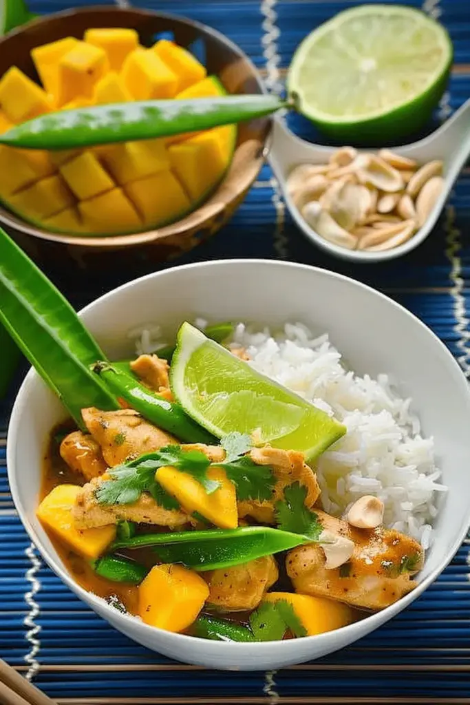 Hähnchen-Mango-Curry mit Kokosmilch – super fruchtig