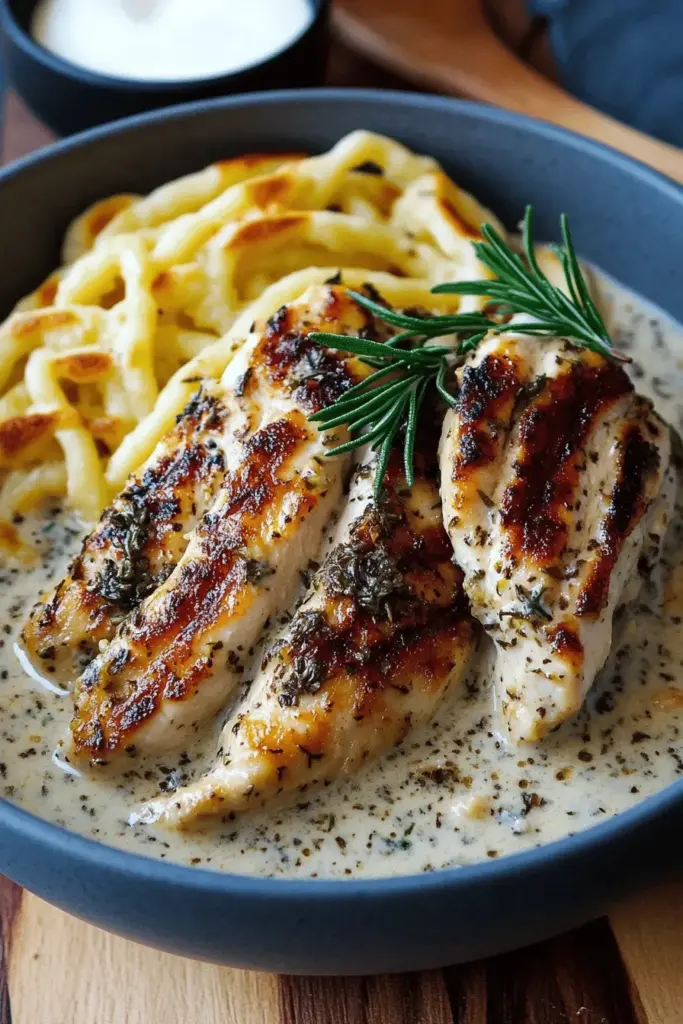 Hähnchen in Kräutersauce