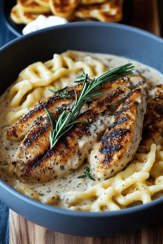 Hähnchen in Kräutersauce