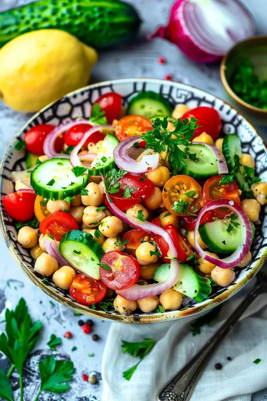 Kichererbsensalat mit Tomaten