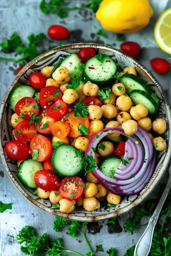 Kichererbsensalat mit Tomaten