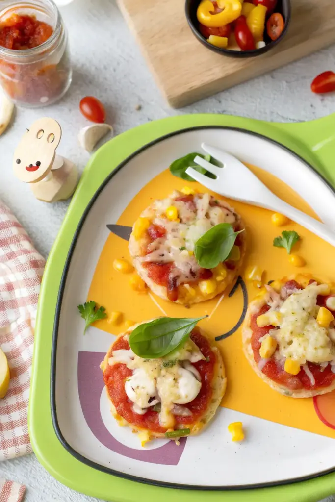Kinderpizza mit Quark-Öl-Teig