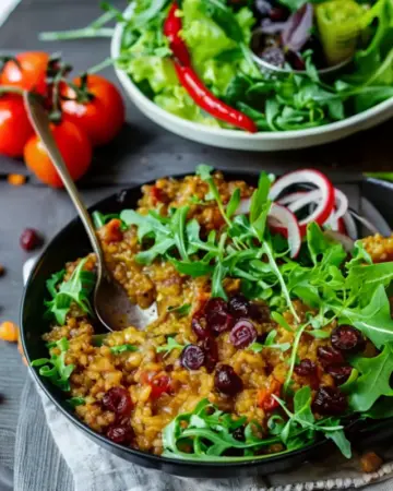 Linsensalat mit Rucola & orientalischem Flair