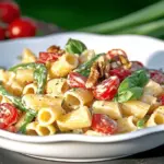 Nudelsalat mit Bohnen, Tomaten und Walnüssen