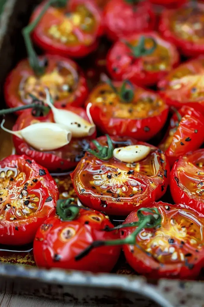 Ofentomaten mit Knoblauch