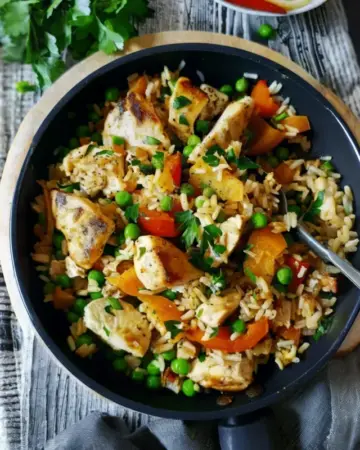 Reispfanne mit Hähnchen Img