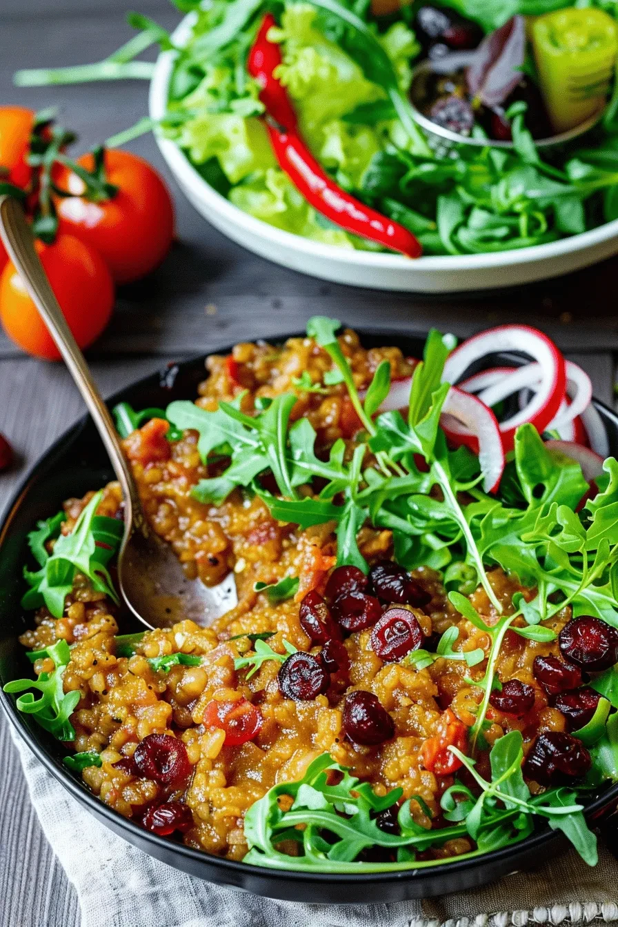Roter Linsensalat mit Rucola – einfach und orientalisch