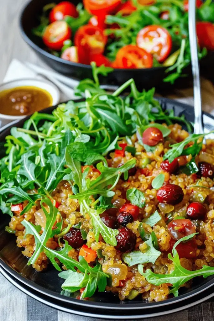 Roter Linsensalat mit Rucola – einfach und orientalisch