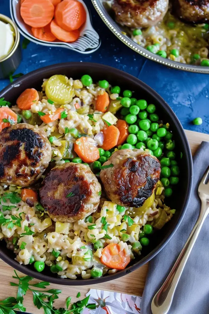 Saftige Frikadellen mit Gemüse