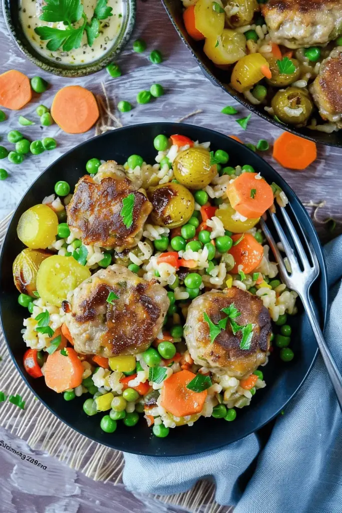 Saftige Frikadellen mit Gemüse