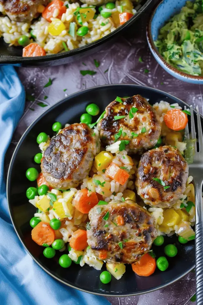 Saftige Frikadellen mit Gemüse