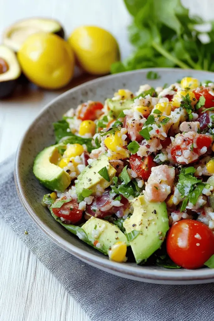 Sommerlicher Reissalat mit getrockneten Tomaten