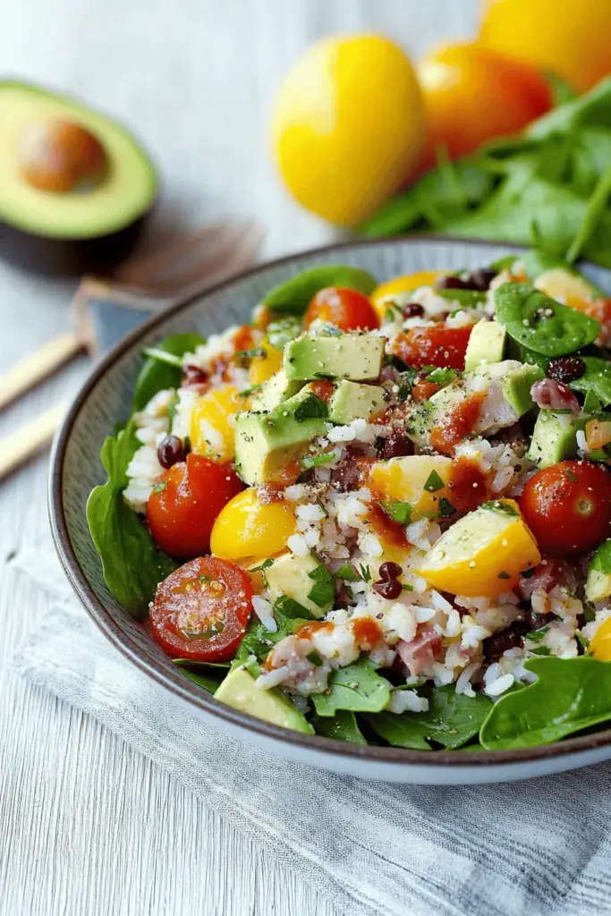 Sommerlicher Reissalat mit getrockneten Tomaten