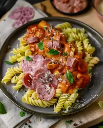 Turboschnelle Nudeln mit cremiger Tomatensauce