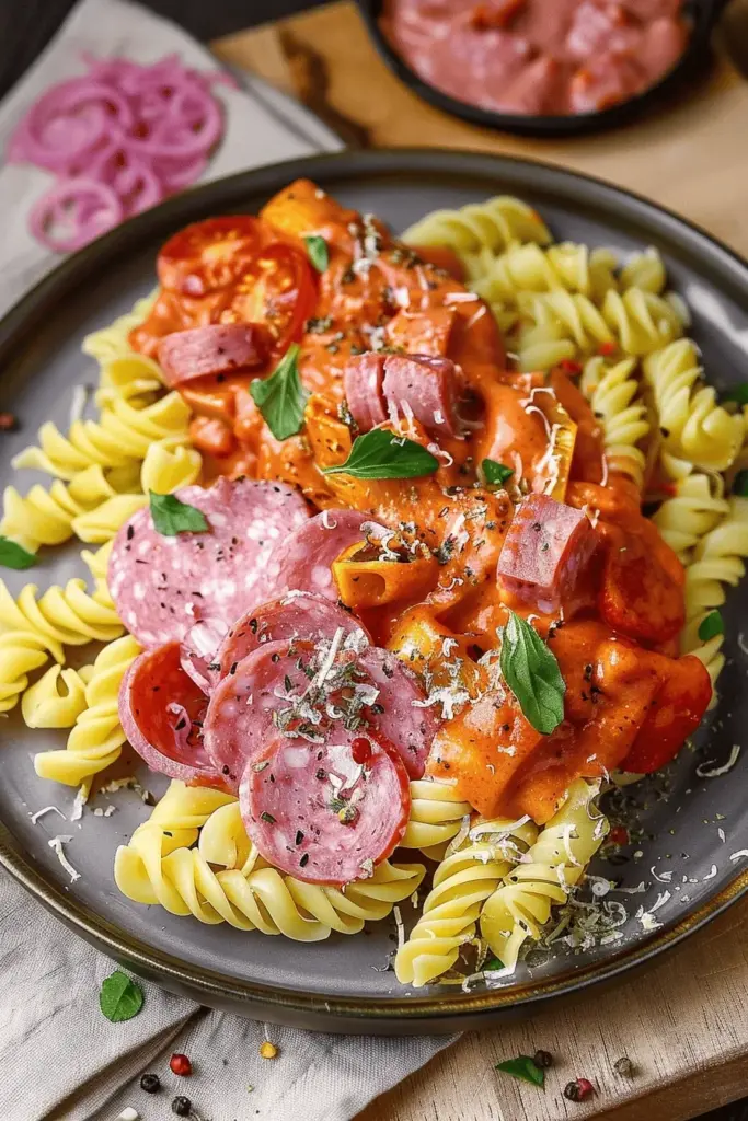 Turboschnelle Nudeln mit cremiger Tomatensauce