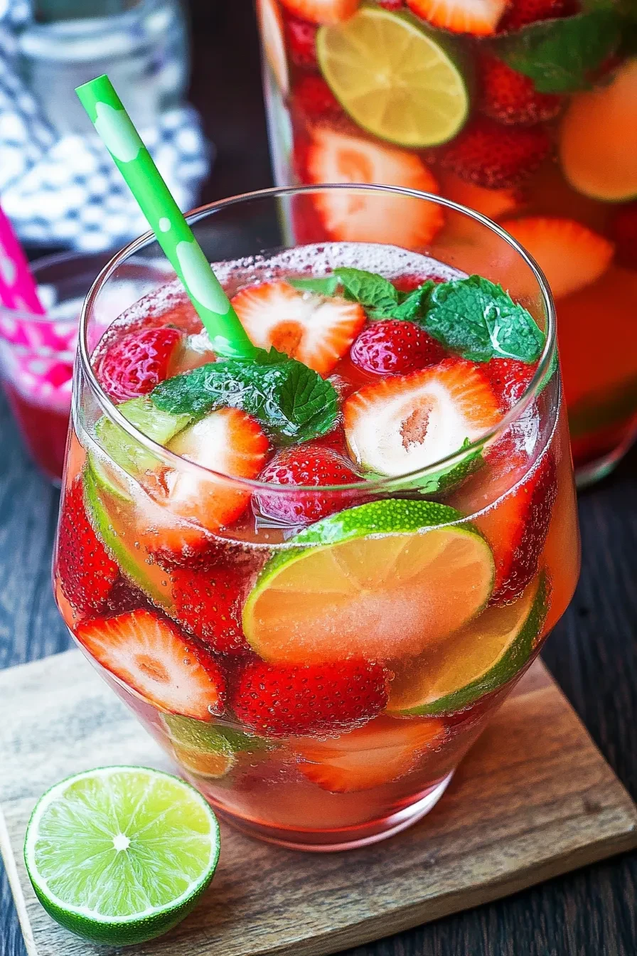 Alkoholfreie Erdbeerbowle