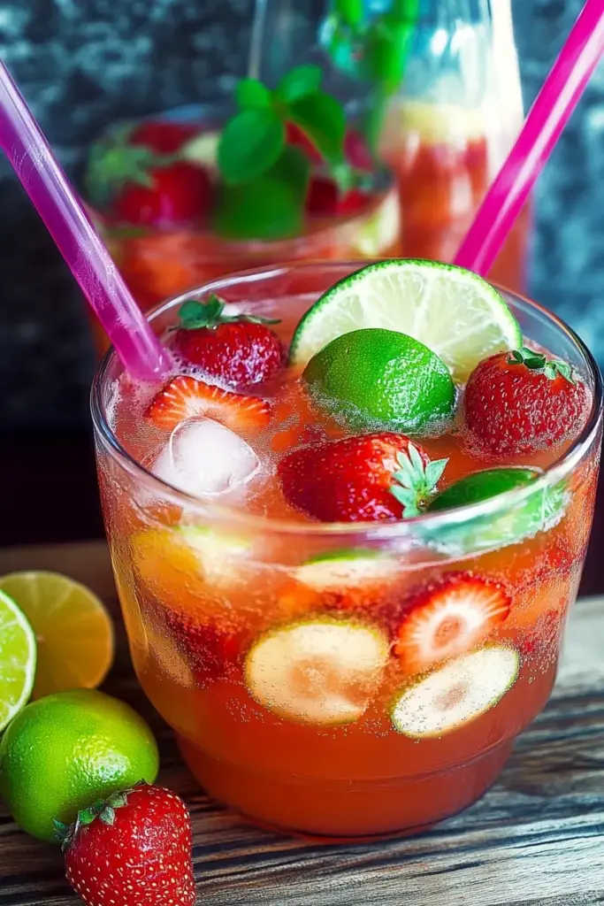 Alkoholfreie Erdbeerbowle