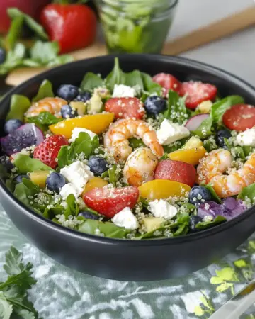 Bunter Salat mit Früchten, Quinoa und Feta Img