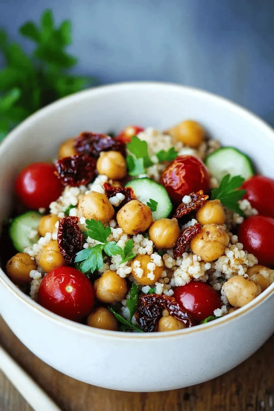 Couscous-Salat mit Kichererbsen