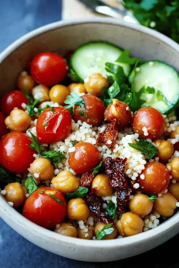 Couscous-Salat mit Kichererbsen