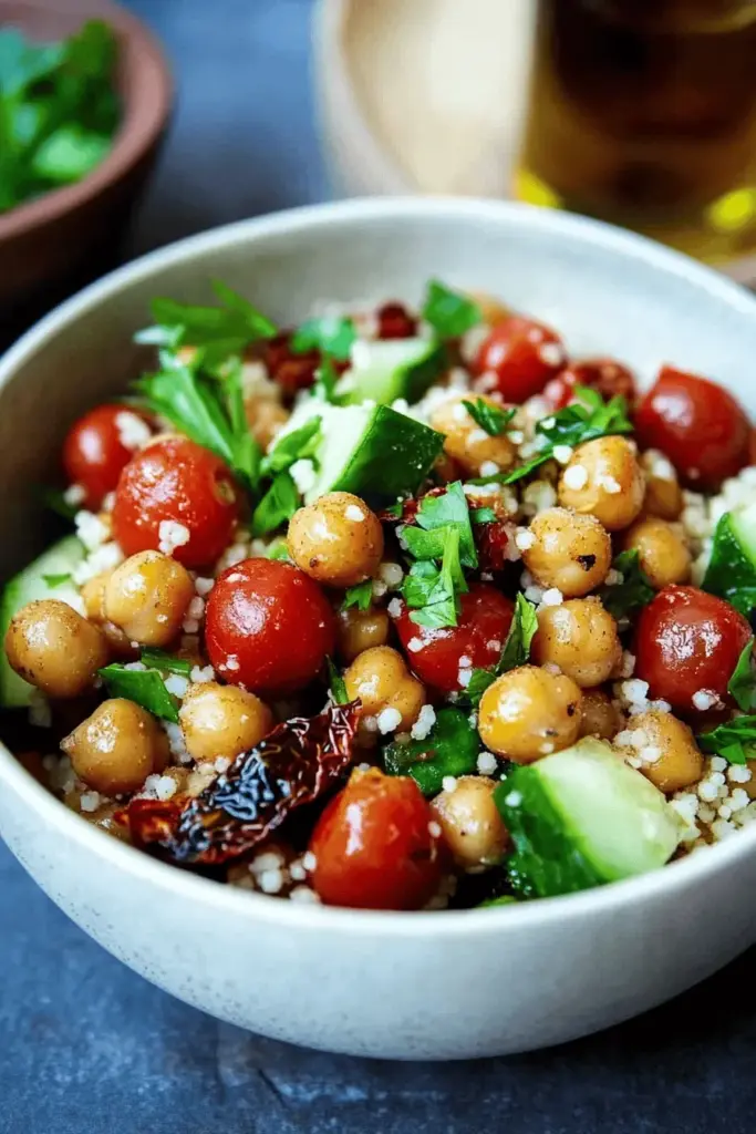 Couscous-Salat mit Kichererbsen