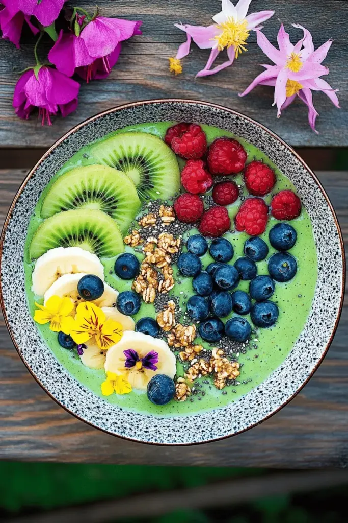 Grüne Smoothie Bowl – gesundes Frühstück