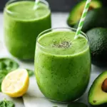 Grüner Smoothie mit Avocado