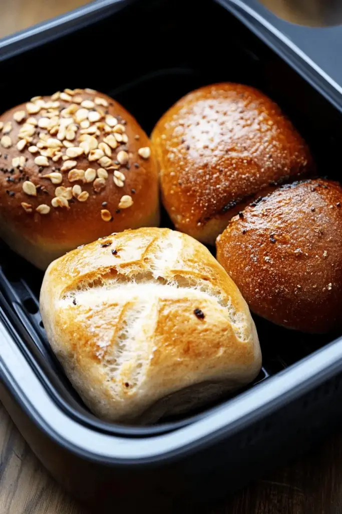 Heißluftfritteuse – Brötchen aufbacken