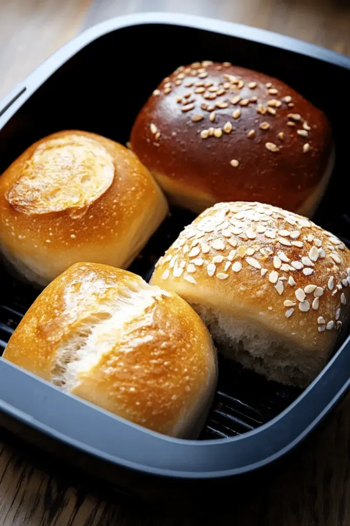 Heißluftfritteuse – Brötchen aufbacken