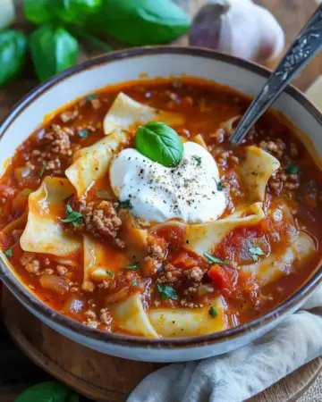 Lasagnesuppe, die dich vom Hocker haut