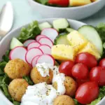 Low Carb Falafel-Bowl mit Senf-Dressing