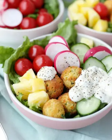 Low Carb Falafel-Bowl mit Senf-Dressing Img