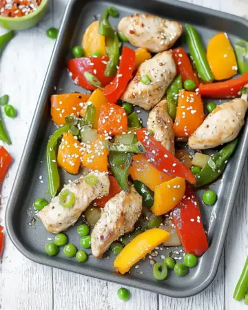 Low Carb Hähnchen-Gemüse – Ein-Blech-Rezept Img