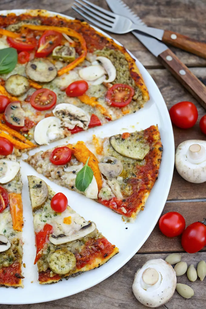 Low Carb Pizza mit Zucchini-Mandel-Teig img 4