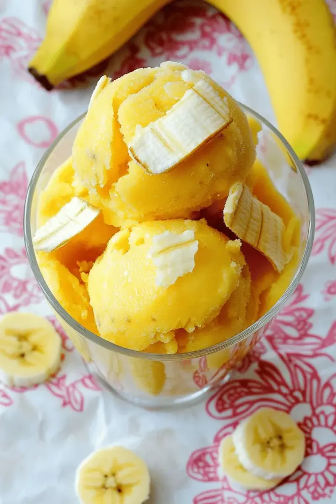 Mango-Bananen-Sorbet – gesundes Eis