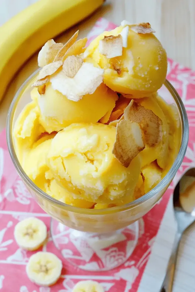 Mango-Bananen-Sorbet – gesundes Eis