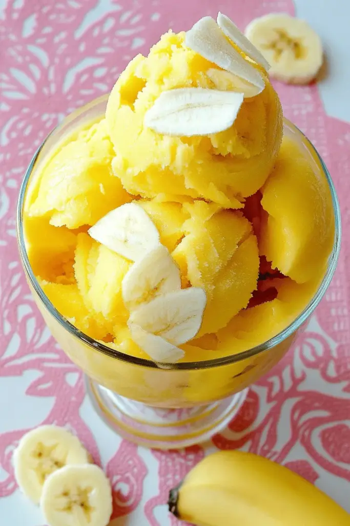 Mango-Bananen-Sorbet – gesundes Eis