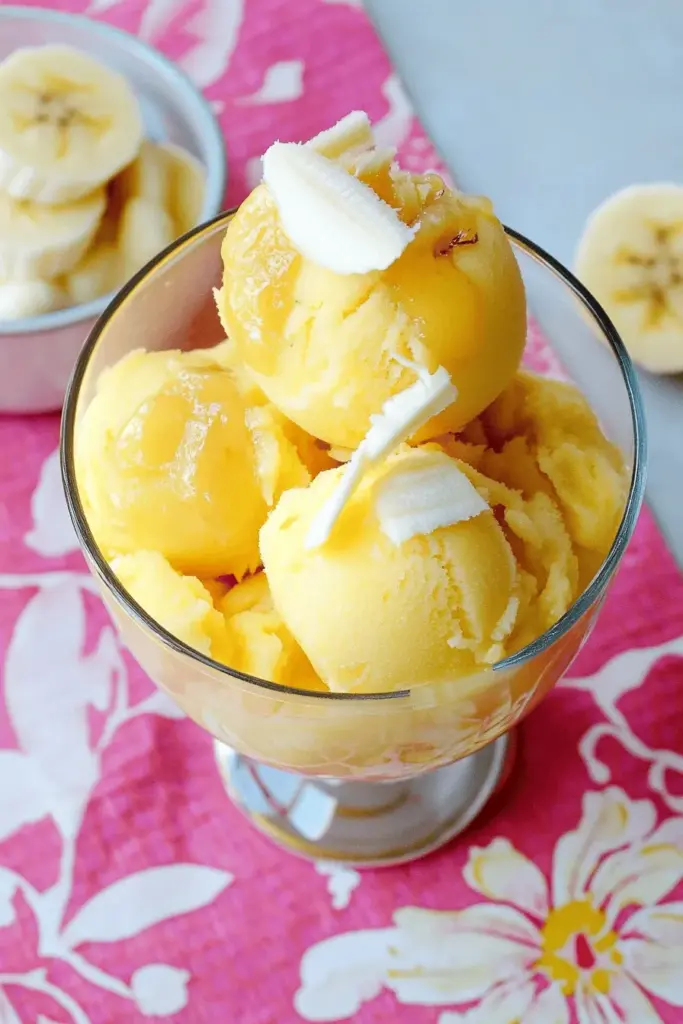 Mango-Bananen-Sorbet – gesundes Eis