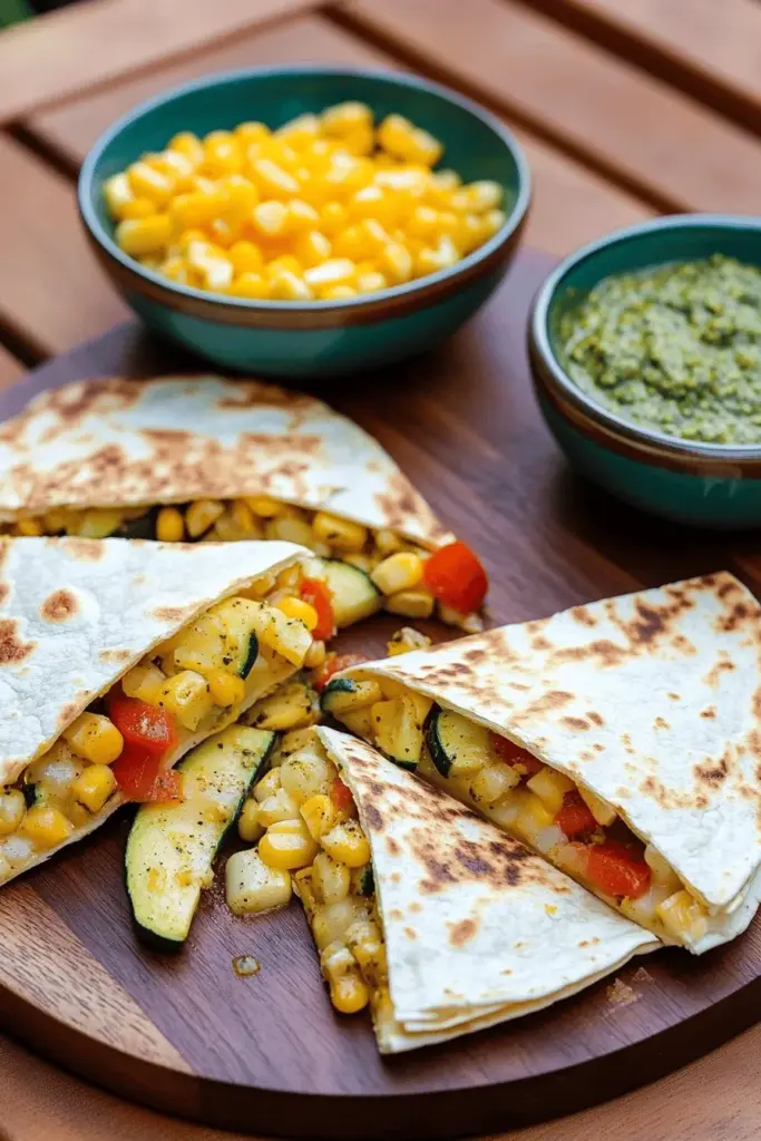 Quesadillas mit Zucchini aus dem Ofen