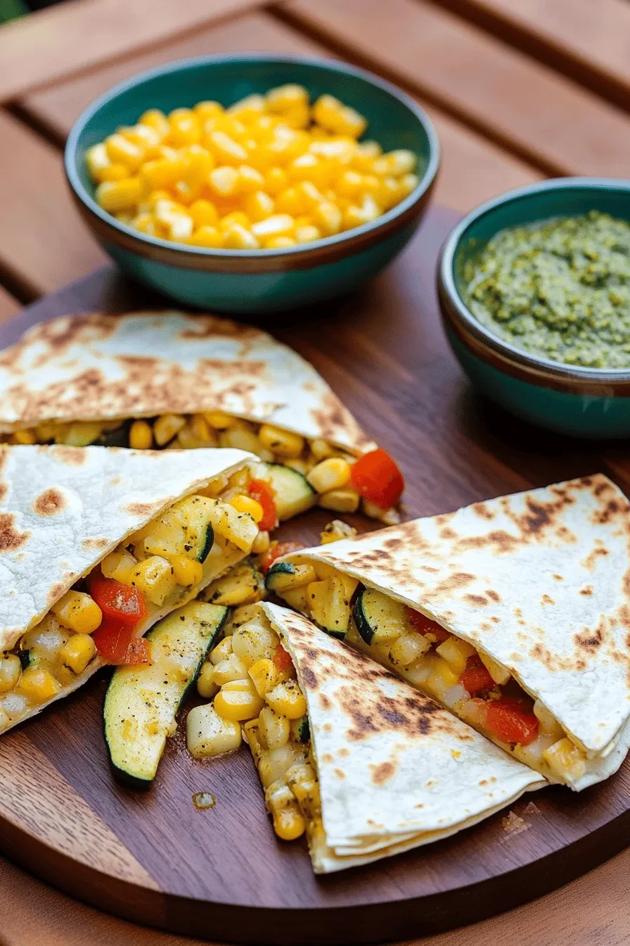 Quesadillas mit Zucchini aus dem Ofen